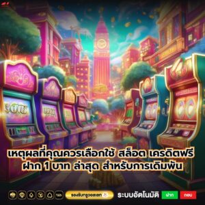 เหตุผลที่คุณควรเลือกใช้ สล็อต เครดิตฟรี ฝาก 1 บาท ล่าสุด สำหรับการเดิมพัน